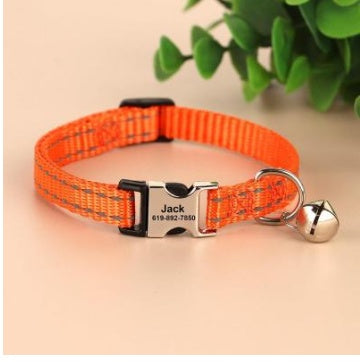 Personalized Reflective Cat Collar