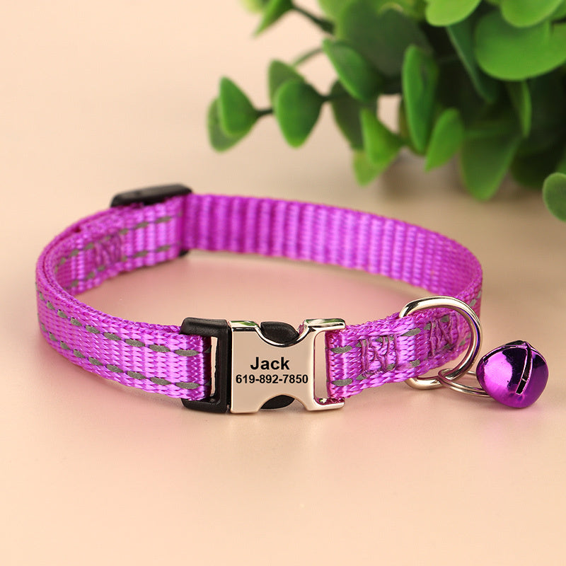 Personalized Reflective Cat Collar