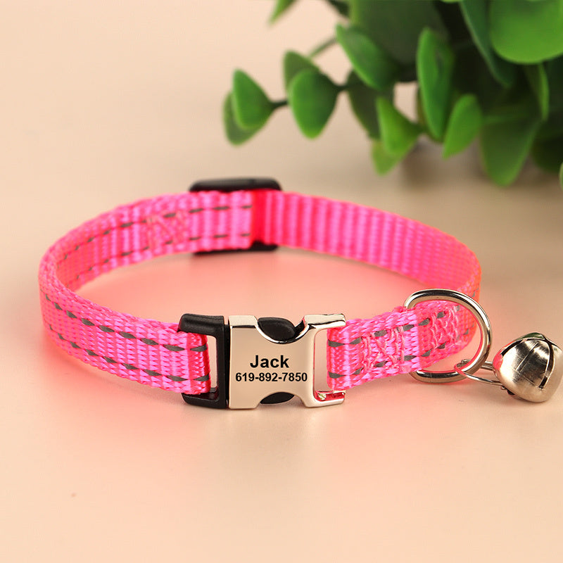 Personalized Reflective Cat Collar