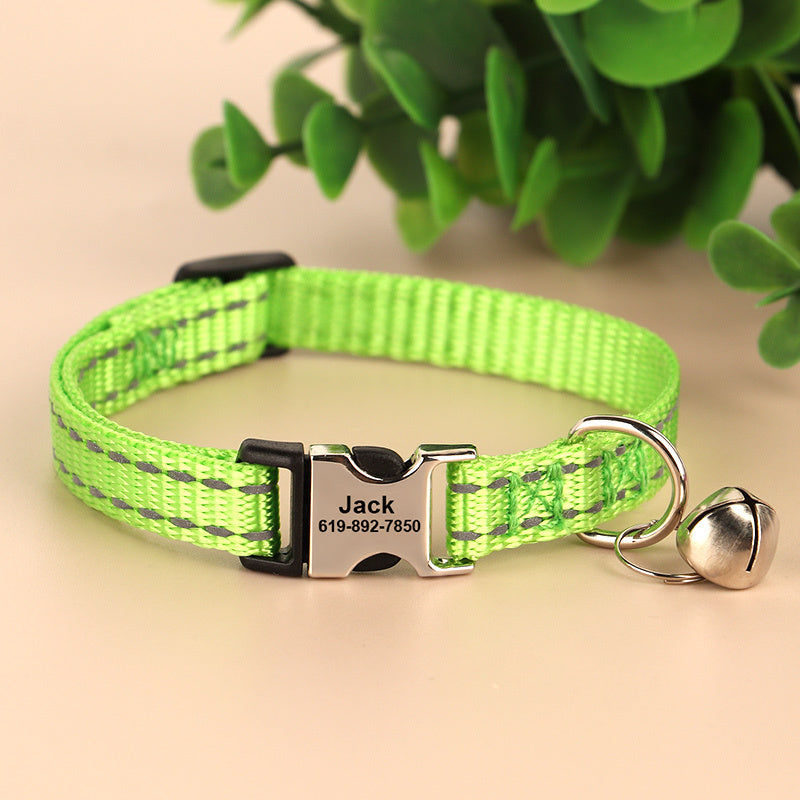 Personalized Reflective Cat Collar